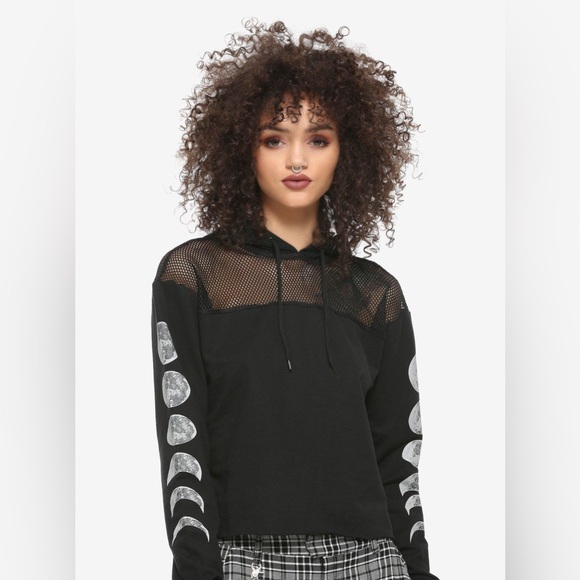 Midnight Hour Crop Hoodie - Picture 1 of 5